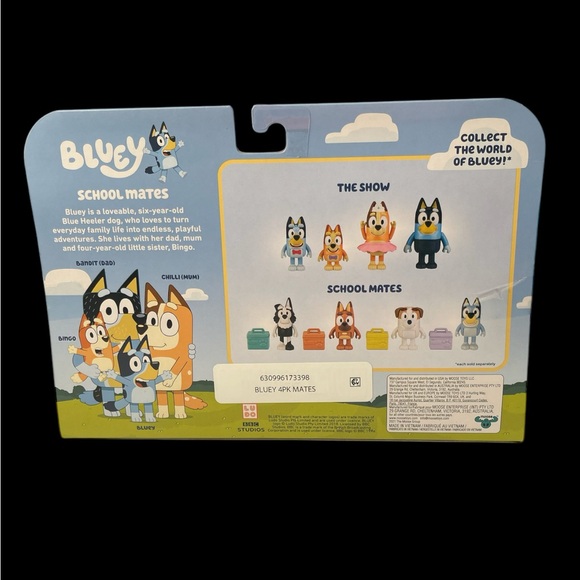 Bluey School Mates NIB- Bluey, Pretzel, Jack, Mackenzie - Picture 2 of 2